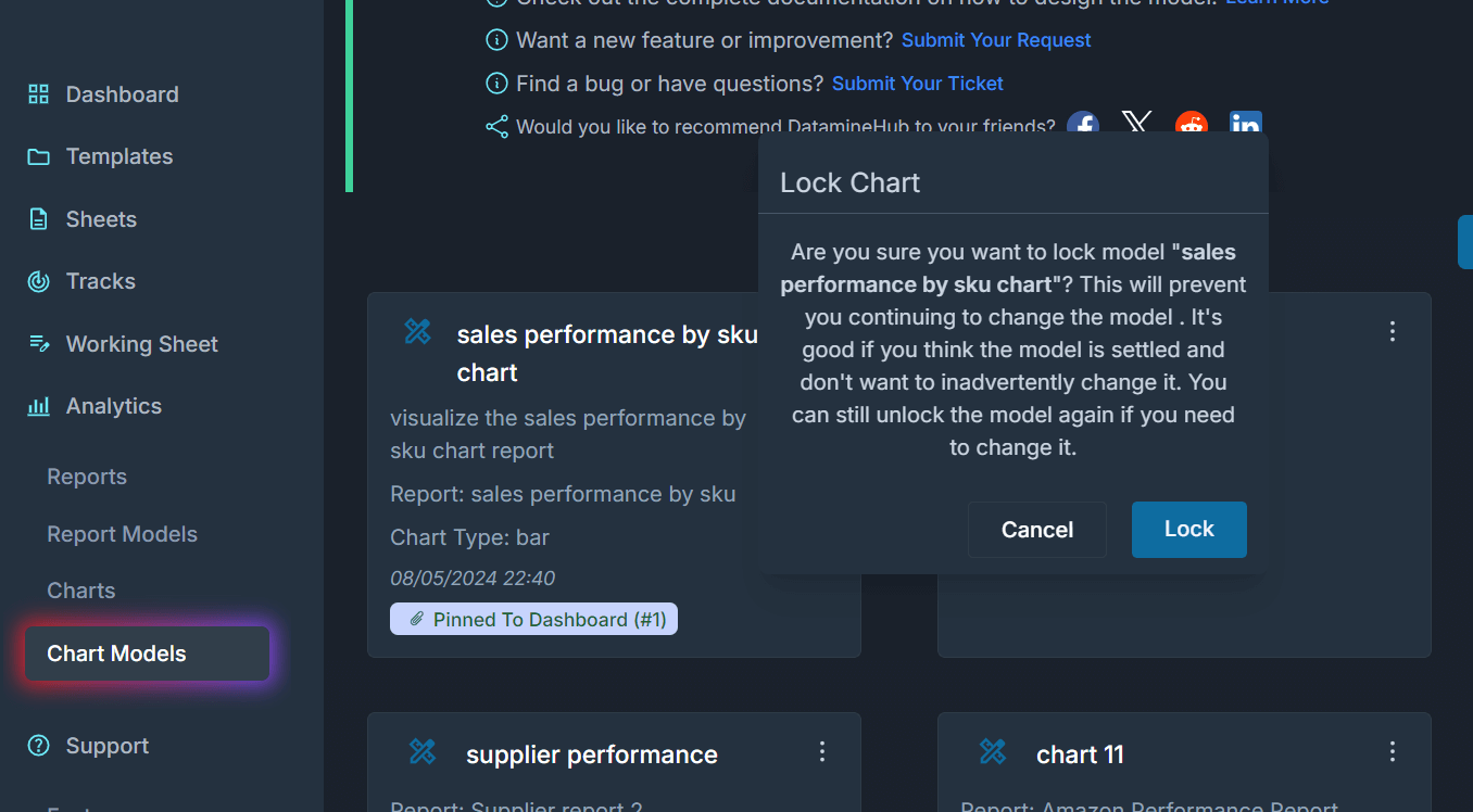 lock a chart model to avoid accidental changes.