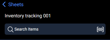 search items in the sheet items view, it will search any field that value matches with the search keyword.