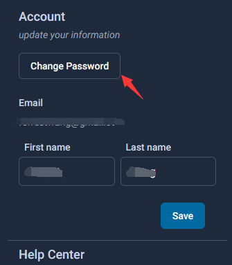 change password if you signed up with email password or converted from google or anonymous.