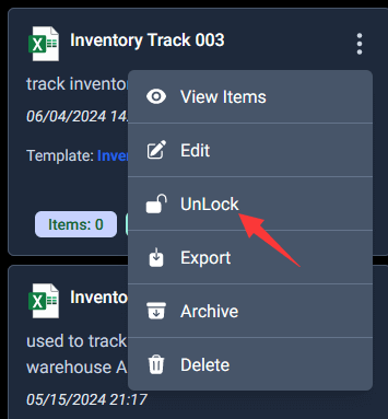 a locked sheet can be unlocked to allow continuing modify it.