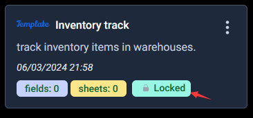 lock inventory track template to avoid accidental changes on the template fields which would impact the data on mobile app.